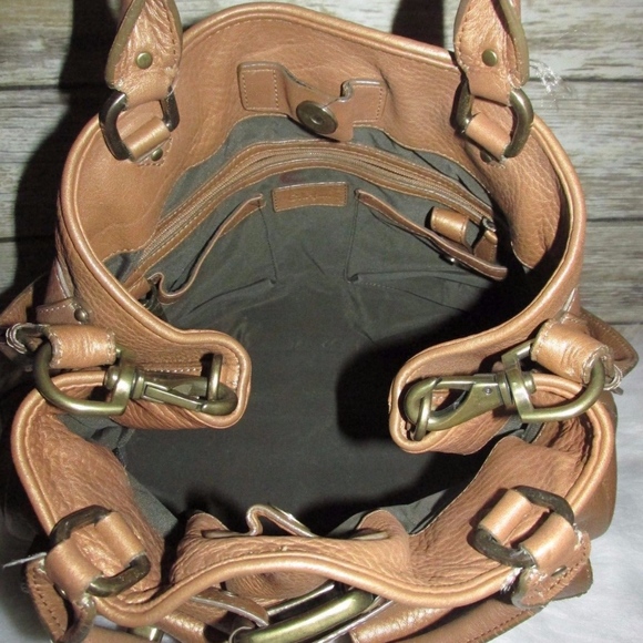 Cole Haan Bronze Brown Buckle Purse Crossbody Bag